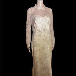 Gorgeous evening gown.  Soft nude color